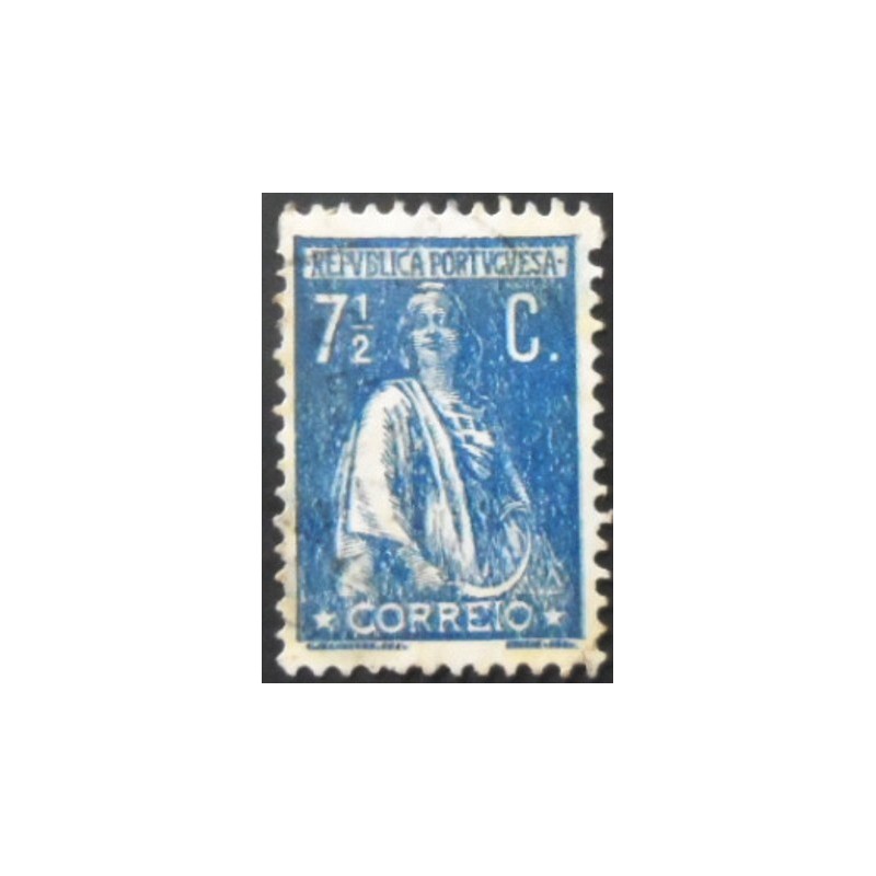 Imagem similar à do selo postal de Portugal de 1917 Ceres 7½ c A