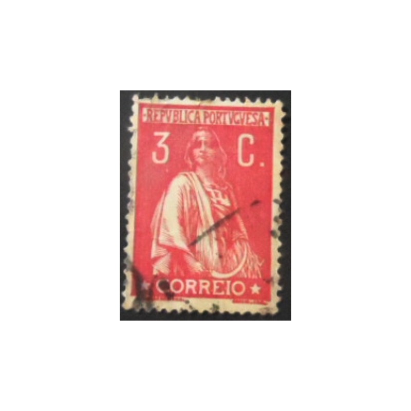 Imagem do selo postal de Portugal de 1917 Ceres 3c