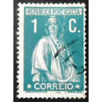 Imagem similar à do selo postal de Portugal de 1912 Ceres 1c