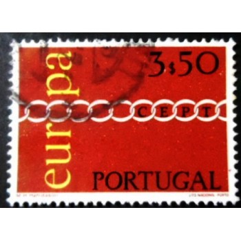 Imagem similar à do selo postal de Portugal de 1971 C.E.P.T. Chains