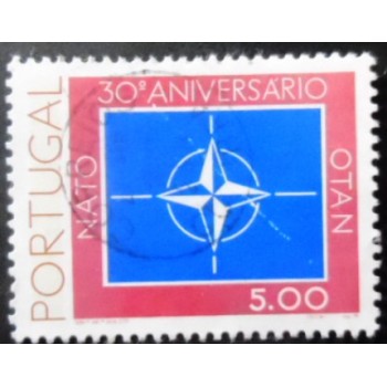 Selo postal de Portugal de 1979 NATO emblem