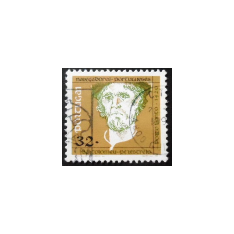 Selo postal de Portugal de 1990 Bartolomeu Perestrelo