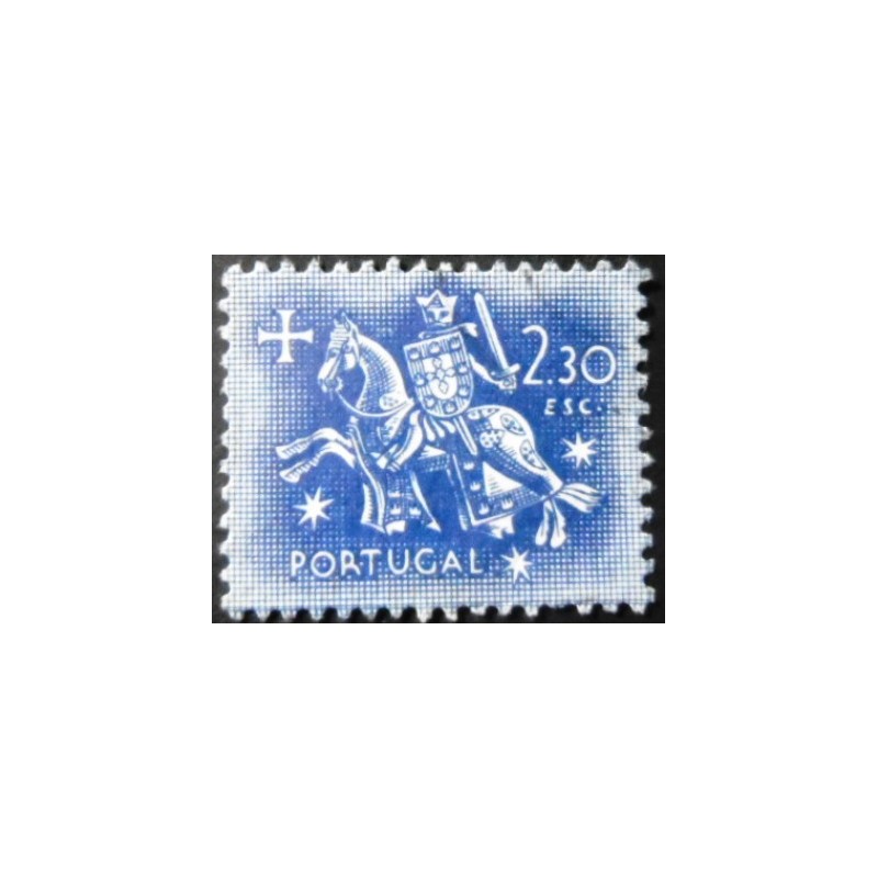 Selo postal de Portugal de 1953 Knight on horseback 2,30