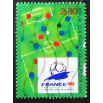 Selo postal da França France 98 World Cup