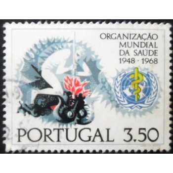 Selo postal de Portugal de 1968 Man Slays Dragon