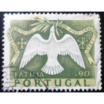 Selo postal de Portugal de 1951 Peace Dove with Olive Branch