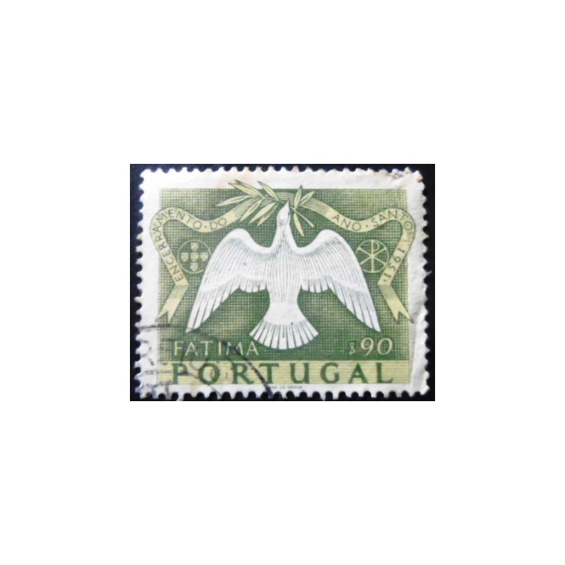 Selo postal de Portugal de 1951 Peace Dove with Olive Branch