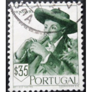 Selo postal de Portugal de 1947 Monsanto