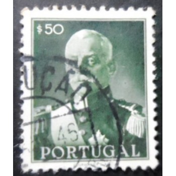 Imagem similar à do selo postal de Portugal de 1945 President Carmona 50