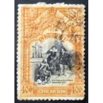 Selo postal de Portugal de 1926 Filipa de Vilhena Arms her Sons