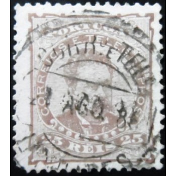 Selo postal de Portugal de 1882 - King Luis I 25 U