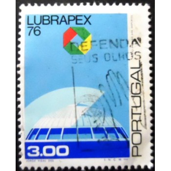 Imagem similar à do selo postal de Portugal de 1976 Lubrapex 76