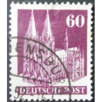 Selo postal da Alemanha de 1950 Cologne Cathedral 60 sev