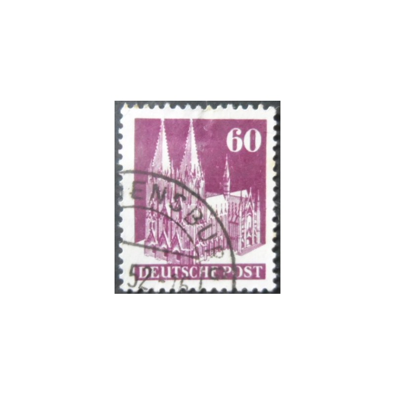 Selo postal da Alemanha de 1950 Cologne Cathedral 60 sev