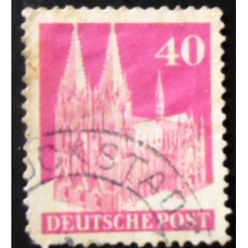 Selo postal da Alemanha de 1949 Cologne Cathedral 40 bIIIwa