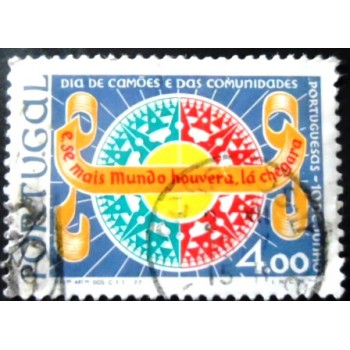 Imagem similar à do selo postal de Portugal de 1977 Camões