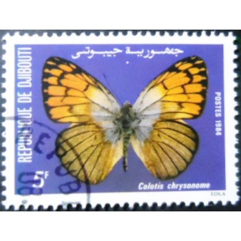 Selo postal de Djibouti de 1984 Golden Arab Tip