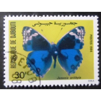 Selo postal de Djibouti de 1984 Blue Pansy