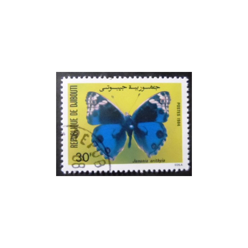 Selo postal de Djibouti de 1984 Blue Pansy