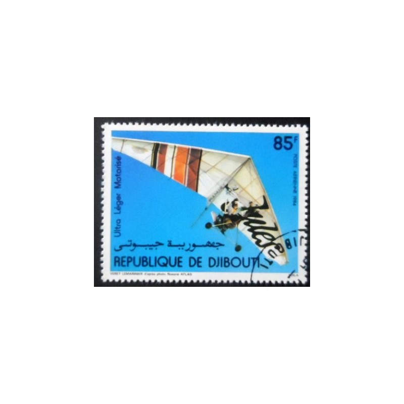 Selo postal de Djibouti de 1984 Hang Glider 85