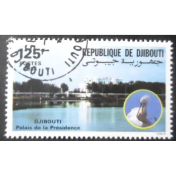 Selo postal de Djibouti de 1984 Presidential Palace