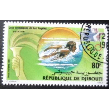 Selo postal de Djibouti de 1984 Swimming