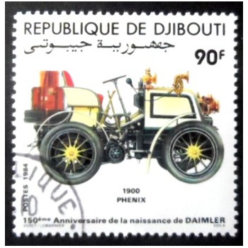 Selo postal de Djibouti de 1984 Phoenix 1900