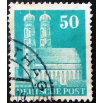 Selo postal da Alemanha de 1948 Munich Cathedral 50 wa