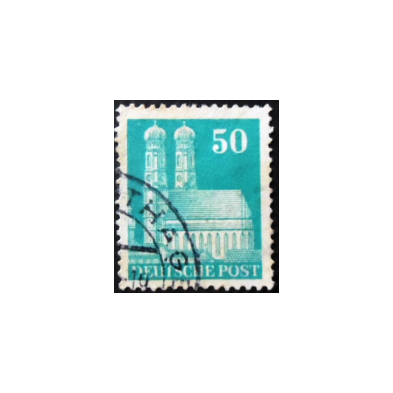 Selo postal da Alemanha de 1948 Munich Cathedral 50 wa