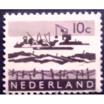 Imagem similar à do selo postal da Holanda de 1963 Delta Works U