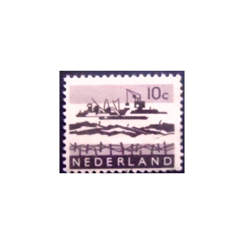 Imagem similar à do selo postal da Holanda de 1963 Delta Works U