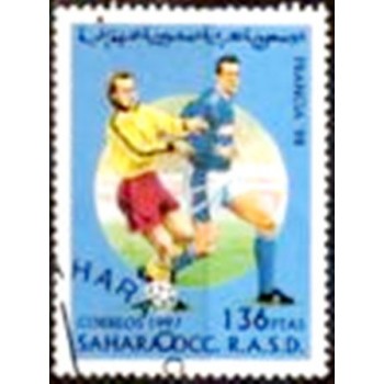 Selo postal Ilegal do Sahara de 1997 Football Francia 98