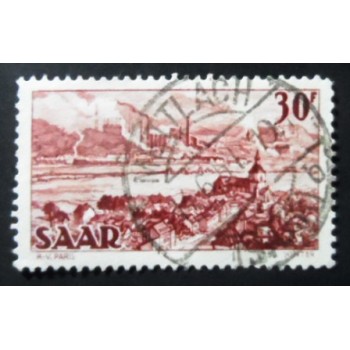 Selo postal da Alemanha Sarre de 1951 St. Arnual