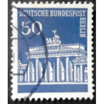 Selo postal da Alemanha Berlim de 1966 Brandenburg Gate 50 R