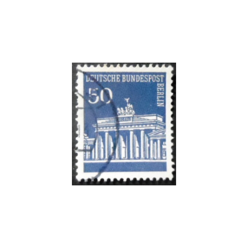 Selo postal da Alemanha Berlim de 1966 Brandenburg Gate 50 R