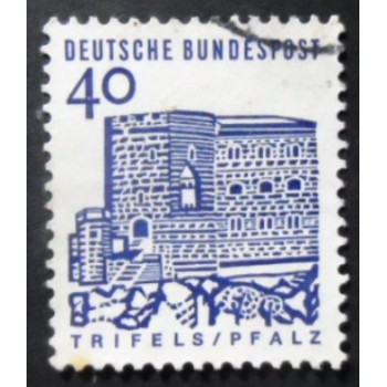 Imagem similar á do selo postal da Alemanha de 1965 Stronghold Trifels in the Palatinate 40