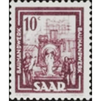 Selo postal da Alemanha Sarre de 1949 Building craft 10