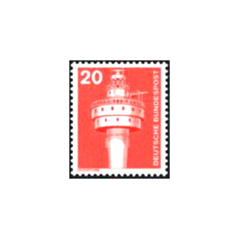 Selo postal da Alemanha de 1976 Lighthouse Alte Weser