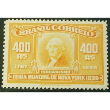 Selo postal do Brasil de 1939 George Washington M