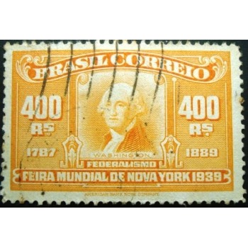 Selo postal do Brasil de 1939 George Washington U