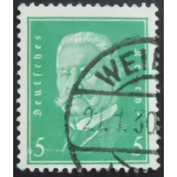 Selo postal da Alemanha Reich de 1928 - Paul von Hindenburg 5