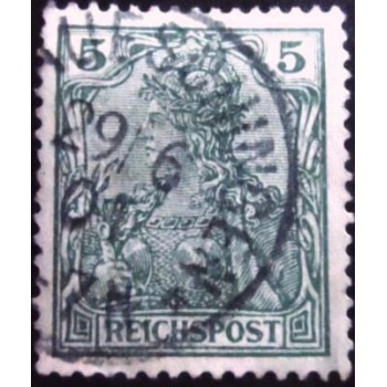 Imagem similar á do selo postal da Alemanha Reich Germania with imperial crown 5 U