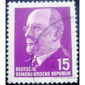 Imagem similar à do selo postal da Alemanha de 1961 Walter Ernst Paul Ulbricht 15
