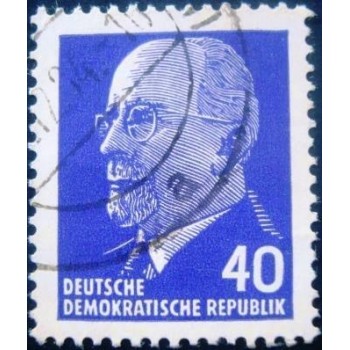 Imagem similar à do selo postal da Alemanha de 1963 Walter Ernst Paul Ulbricht 40