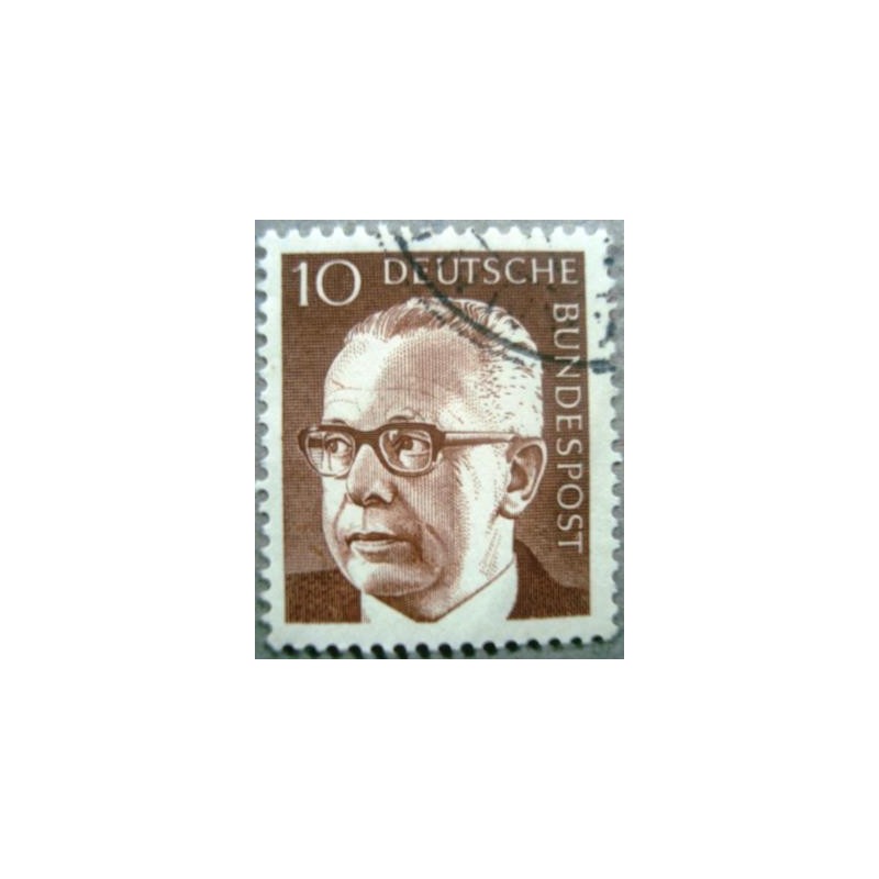 Imagem similar à do selo postal da Alemanha de 1970 Dr. Gustav Heinemann 10