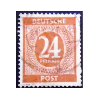 Imagem similar à do selo postal da Alemanha de 1946 1st Allied Control Council Issue 24