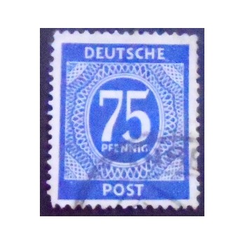 Imagem similar à do selo postal da Alemanha de 1946 - 1st Allied Control Council Issue 75