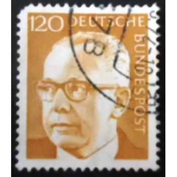 Selo postal da Alemanha de 1972 Gustav Heinemann 120