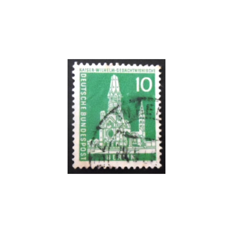 Imagem similar à do selo da Alemanha Berlin de 1956 Ruins of the Kaiser Wilhelm Memorial Church
