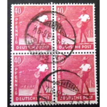 Quadra de selos da Alemanha de 1947 2nd Allied Control Council Issue